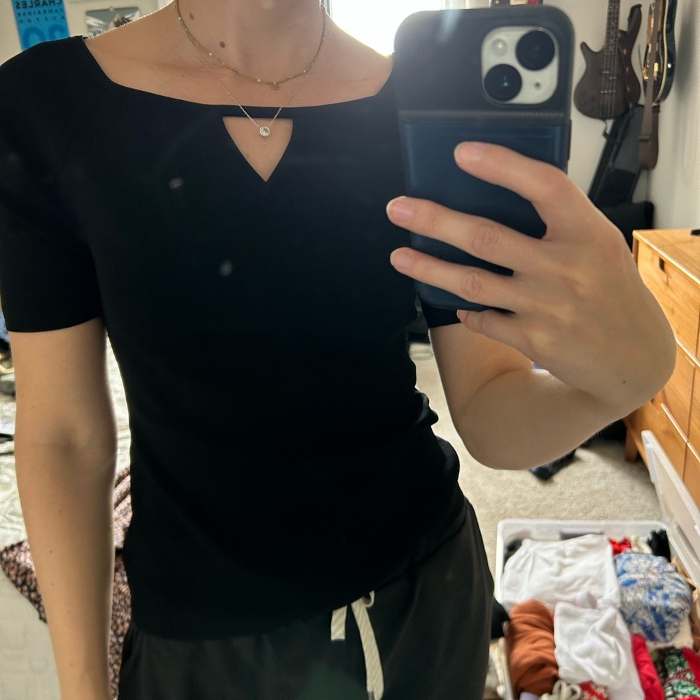White House Black Market Work Top in Black